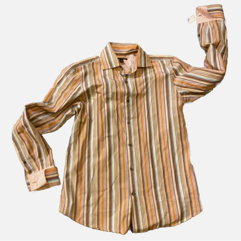 Vintage Banana Republic Striped Multicolor Button Up Shirt